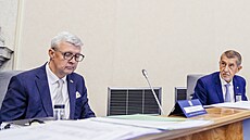 Jednání vlády o státním rozpo�tu. Na snímku Andrej Babi� a Karel Havlí�ek. (21...