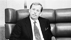 Václav Havel na tiskové konferenci. (1993)