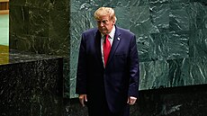 Donald Trump vystupuje b�hem 81. zasedání Valného shromá�d�ní OSN v sídle...