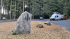 Moderní parkovi�t� na ho�e Libín u Prachatic a ná� expedi�ní Weinsberg CaraBus