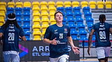 Michal Bálint z Olomoucka p�ed zápasem v Maxa NBL
