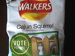 Cajun Squirrel Walkers, chipsy, které m�ly podle názvu chutnat jako cajunská...