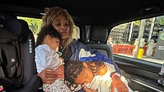 Serena Williamsová s dcerami Olympií a Adirou