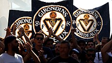 Fanou�ci Girondins de Bordeaux b�hem protestu