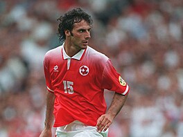 Ramon Vega v reprezenta�ním dresu v roce 1996.