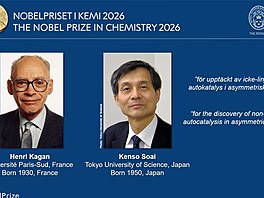 Laureáti Nobelovy ceny za chemii v roce 2026