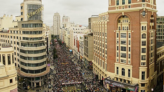 Lid� v Madridu protestuj� proti vysok�m n�jm�m a nedostatku dostupn�ho bydlen�. (3. ��jna 2026)