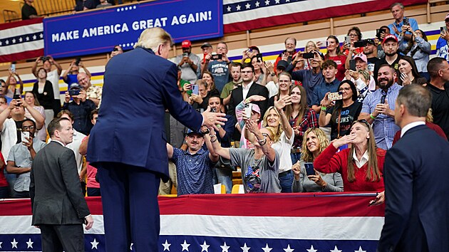 Americk� prezident Donald Trump na p�edvolebn�m shrom�d�n� (3. ��jna 2026)