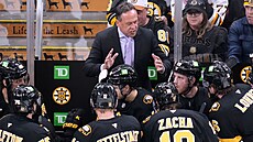Bostonský trenér Marco Sturm dává pokyny hrá��m v zápase s Ottawou.