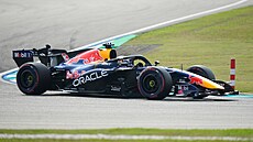 Max Verstappen v kvalifikaci na Velkou cenu Bahrajnu v Malajsii.