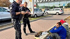 Nelegální prodej hub v Chomutov�. Dvojice je nabízela v obchodní zón�....