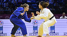 Tereza Bodnárová ve druhém kole MS proti Japonce Ut� Abeové.