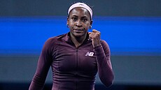 Coco Gauffová b�hem utkání 3. kola na China Open.