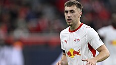 Brajan Gruda b�hem bundesligového utkání v dresu Lipska.