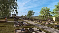 Vizualizace ukazuje, jak by m�l zví�ecí h�bitov v Bílovci v budoucnosti vypadat.