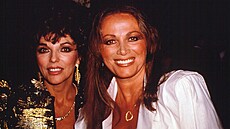 Britská here�ka Joan Collinsová se sestrou Jackie Collinsovou, bestsellerovou...
