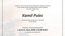 Zem�el n�kdej�í dlouholetý herec Slováckého divadla Kamil Pulec.