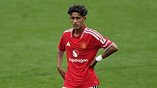 JJ Gabriel v dresu Manchesteru United v zápase Youth League.