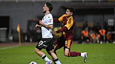 Momentka ze zápasu Dukla Praha - Jablonec