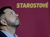 Volební �táb na Malostranském nám�stí v Praze (Starostové). Na snímku Vít...