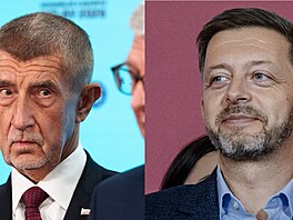 Zleva Andrej Babi� (ANO) a Vít Raku�an (Starostové)