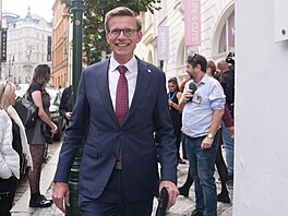 Do volebního �tábu ODS dorazil p�edseda Martin Kupka (ODS). (17. �íjna 2026)