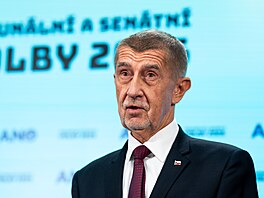 Volební �táb Hnutí ANO v Praze na Chodov�. Tisková konference Andrej Babi�....