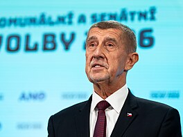 Volební �táb Hnutí ANO v Praze na Chodov�. Tisková konference Andrej Babi�....