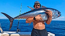 Zlatan Ibrahimovi� b�hem t�ídenní rybá�ské výpravy v Jaderském mo�i.