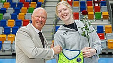 Marek Ku�era, generální mana�er ZVVZ USK Praha, a Frieda Bühnerová.