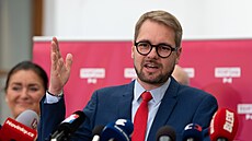 Mat�j Ond�ej Havel na tiskové konferenci poslaneckého klubu TOP 09. (13. �íjna...