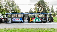 Tramvaj v barvách kampan� 3 sekundy.