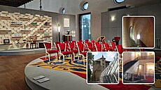 Designblok na Pra�ském hrad�. Na výstav� vidíme �ípkovy �idle Olga na jím...