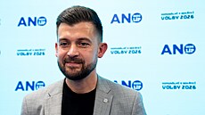 Volební �táb Hnutí ANO v Praze na Chodov�. Na snímku Jan Hu�bauer (ANO). (10....