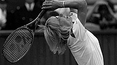 Vít�zství. První vte�iny po dal�ím vít�zství ve Wimbledonu v roce 1986. Dvouhru...