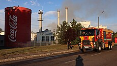 Závod americké spole�nosti Coca-Cola zasa�ený ruským dronem v ukrajinském m�st�...