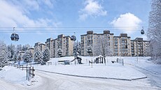 Vizualizace nové lanovky na Medv�dín p�es sídli�t� v Bed�ichov� ve �pindlerov�...