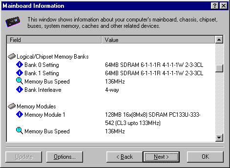 Sandra Mainboard Info