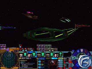 Klingonské lodě poznáte podle tmavě zelených laserů, neviditelnosti a slabých štítů. 