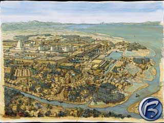A zde máme město Heliopolis jako na dlani… (mapa města se čtyřmi lokacemi)