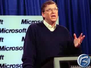 Bill Gates oznamuje na tiskov konferenci svou rezignaci