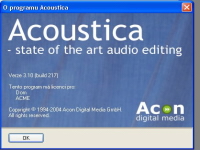 Acoustica 3.10 - vt obrzek z programu