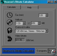 Bearson's Bitrate Calculator