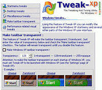 Tweak-XP - vt obrzek z programu