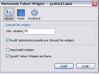 Yahoo! Widgets - vt obrzek z programu