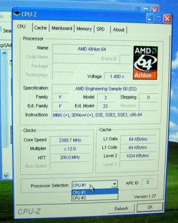Dual-core Athlon64 2,4GHz - prototyp