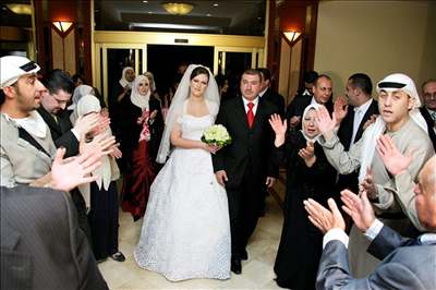 Foto ze svatby v jordánském hotelu krátce ped tím, ne hotelem otásly exploze.