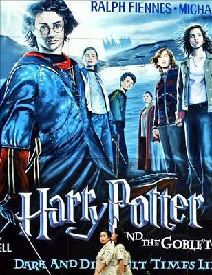 Billboard k filmu Harry Potter a ohnivý pohár.