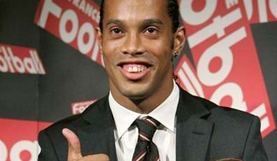 Dvojnásobný držitel Zlatého míče, Brazilec Ronaldinho.