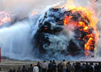 Výbuch - ilustraní foto.